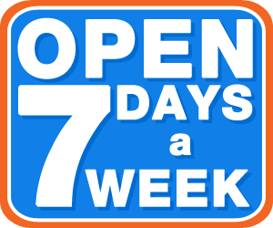 Open 7 Days a Week